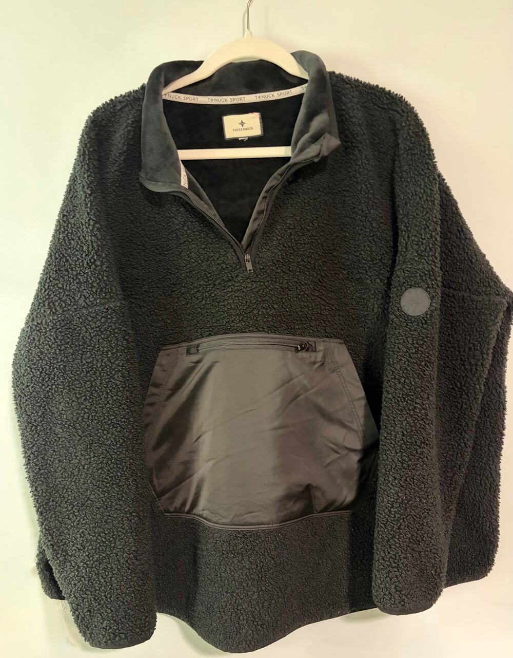 Tnuck Sport Tuckernuck Black Fleece Cady Quarter Zip Sherpa Pullover